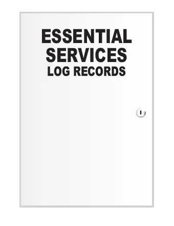 Essential Services Log Book Cabinet