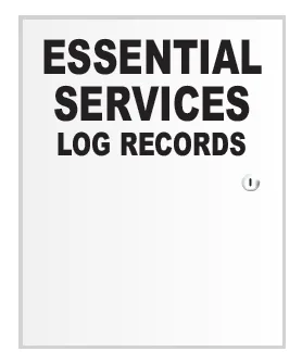 Essential Services Log Records White Cabinet