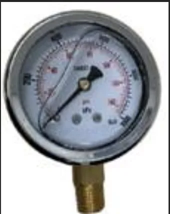 63mm kPa/PSI Dual Scale 1/4" BSPT Bottom Entry Liquid Filled Pressure Gauge