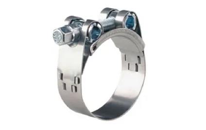 Heavy Duty T Bolt Super Clamps Type W2 Band and Housing  Stainless Steel AISI 430, Bolt  Galvanised