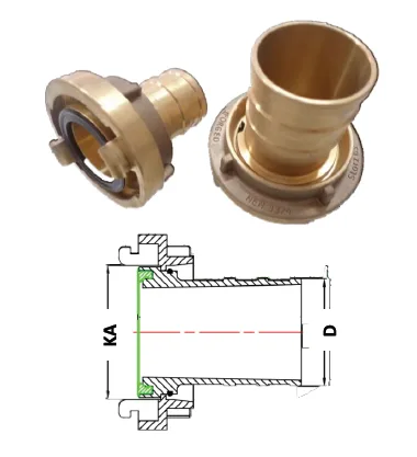 Storz Hose Tail Coupling  Forged Brass