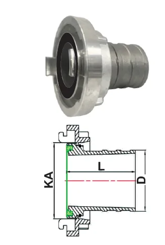 Storz Hose Tail Coupling  Forged Aluminium