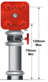 150MM Compact Quad Booster with Riser Roll Grooved Storz & Booster Valve