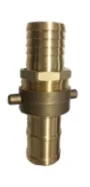 Hose Barb With Ribbed Tail Coupling  Forged Brass