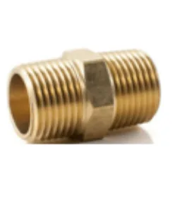 Hex Nipple BSPT  Brass