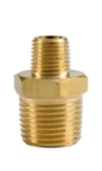 Hex Reducing Nipple  Brass
