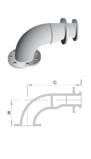 Elbows 90 Deg.  Reducing Loose Flanged Table E  Galvanize