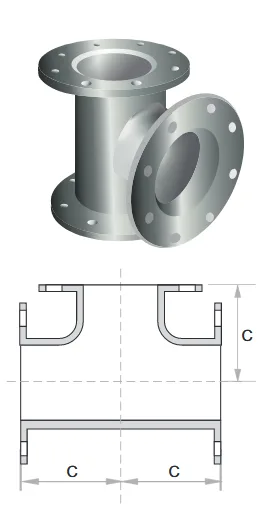 Tees Flanged Table E -Galvanized