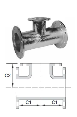 Tees  Reducing Flanged Table E  Galvanized