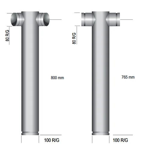 Dual Riser Galvanized  100mm Roll Grooved