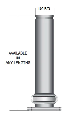 Riser Galvanized Coupled with 100mm Table E Flange