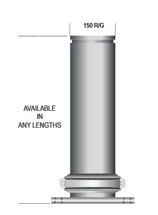 Riser Galvanized Coupled with 150mm Table E Flange