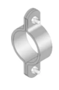 Double Bolted Pipe Clamp Medium Duty  Galvanized