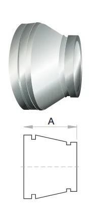 Concentric Reducer Grooved  Gal
