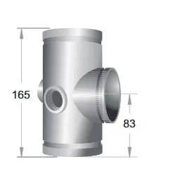 Hydrant Stack Tee with 25 mm BSP (F)  Gal