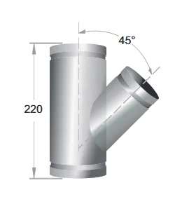 Tee 45 Offset Stack Reducing  Gal