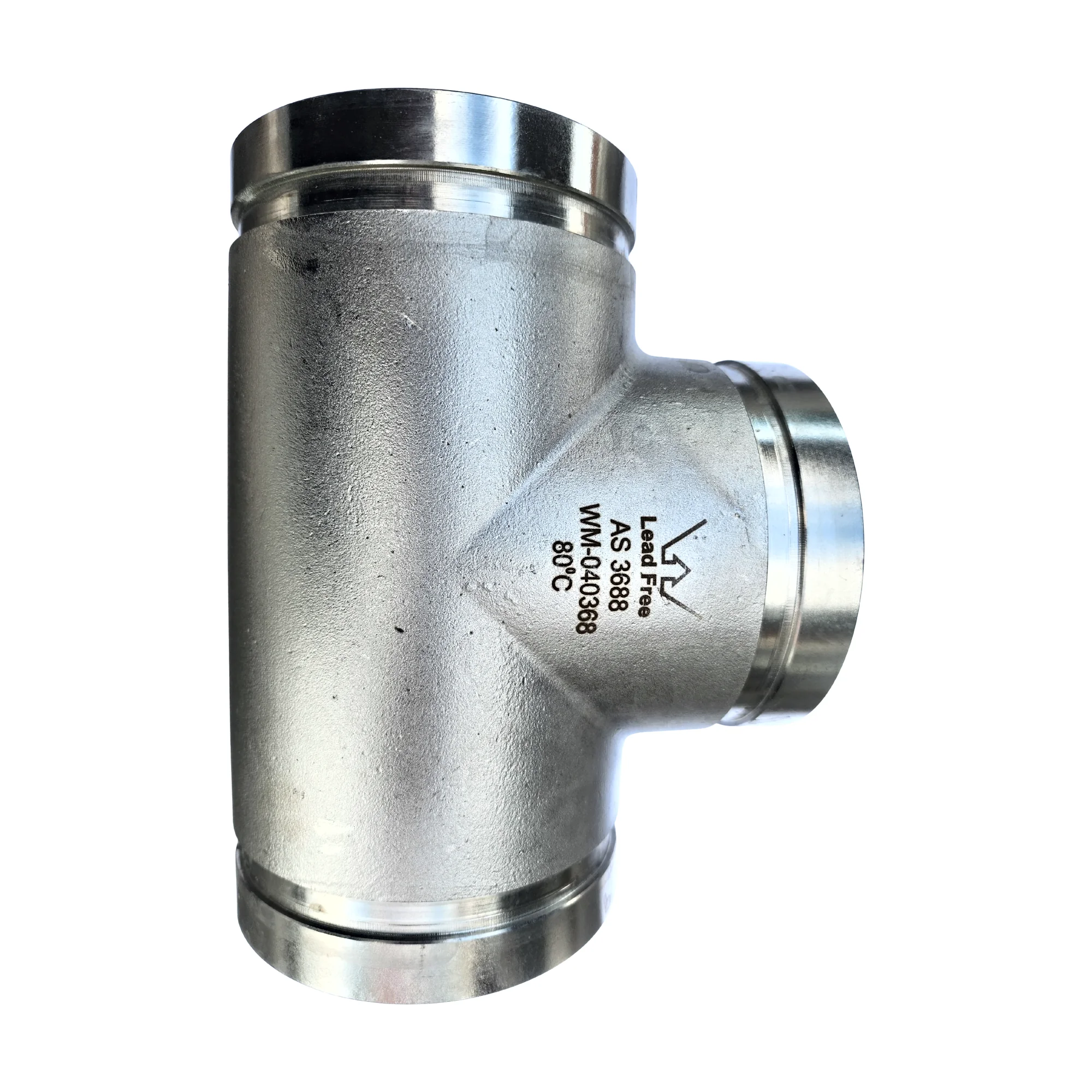 Tee Equal Roll Grooved Stainless Steel 316