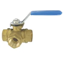 Brass 3 Way Ball Valve  L Port BSP