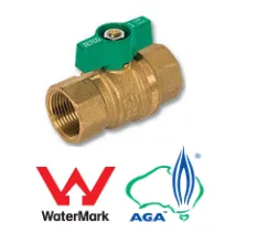 DR Brass F/F Dual Approved W/mark & AGA T Handle Ball Valve