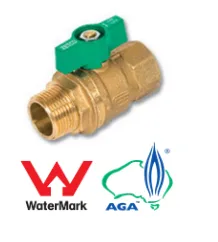 DR Brass M/F Dual Approved W/mark & AGA T Handle Ball Valve
