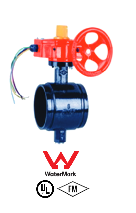 Butterfly Valve Grooved DI (300 PSI) with Tamper Switch -UL/FM Approved