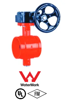 Butterfly Valve Grooved Gear Operated DI (300 PSI) without Tamper Switch -UL/FM Approved