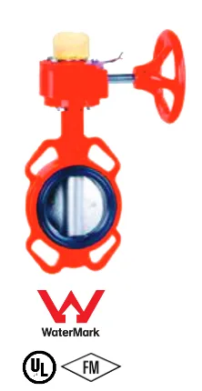 Wafer Butterfly Valve DI (300 PSI) Gear Operated with Tamper Switch-UL/FM Approved