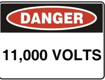 D 103 — DANGER - 11,000 VOLTS
