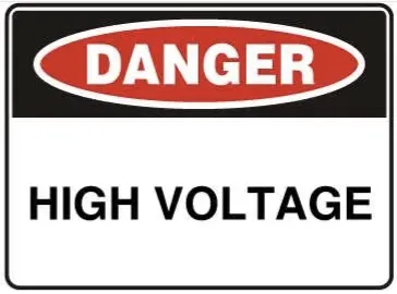 D 104 — DANGER - HIGH VOLTAGE