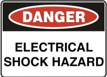 D 110 — DANGER - ELECTRICAL SHOCK HAZARD