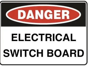 D 111 — DANGER - ELECTRICAL SWITCH BOARD