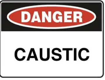 D 116 — DANGER - CAUSTIC