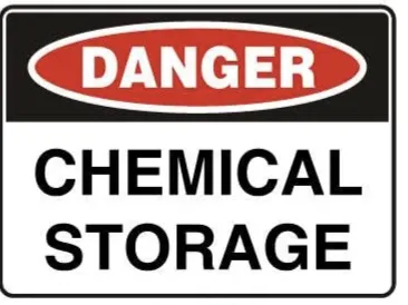 D 123 — DANGER - CHEMICAL STORAGE