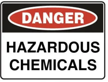 D 124 — DANGER - HAZARDOUS CHEMICALS