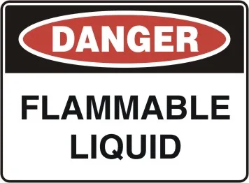 D 126 — DANGER - FLAMMABLE LIQUID