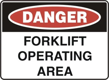 D 160 — DANGER - FORKLIFT OPERATING AREA