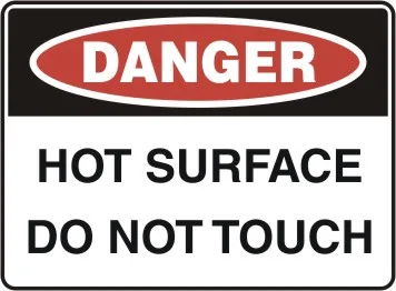 D 191 — DANGER - HOT SURFACE DO NOT TOUCH