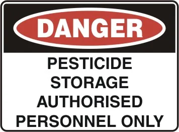 D 201 — DANGER - PESTICIDE STORAGE AUTHORISED PERSONNEL ONLY