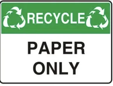EC 01 — RECYCLE - PAPER ONLY