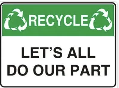 EC 07 — RECYCLE - NO DUMPING PRIVATE PROPERTY