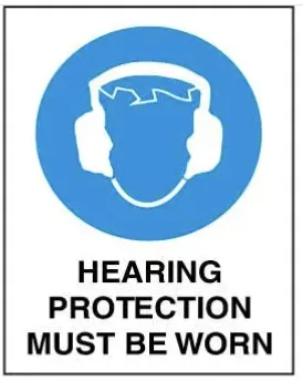 M 102 — MANDATORY - HEARING PROTECTION MUST BE WORN
