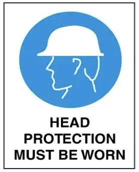 M 108 — MANDATORY - HEAD PROTECTION MUST BE WORN