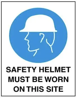 M 109 — MANDATORY - SAFETY HELMET MUST BE WORN ON THIS SITE
