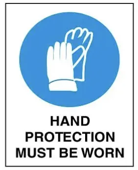 M 117 — MANDATORY - HAND PROTECTION MUST BE WORN